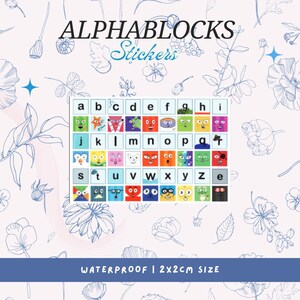 Autocollants imperméables Alphablocks | Cubes Mathlink, Mathcube, Préscolaire, Enfants | Apprendre Etudier les mathématiques