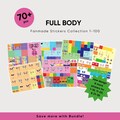 Numberblock 1-100 Fanmade Stickers | Mathlink Cubes, Montessori Learning, Christmas Gift | PreK, School, Birthday Gift product logo