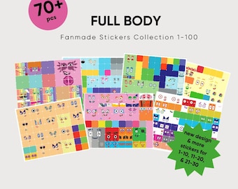 Pegatinas hechas por fans de Numberblock / Cubos Mathlink, Aprendizaje Montessori, Regalo de Navidad / Preescolar, Escuela, Regalo de cumpleaños