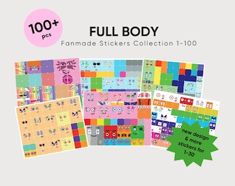 Pegatinas hechas por fans de Numberblock / Cubos Mathlink, Aprendizaje Montessori, Regalo de Navidad / Preescolar, Escuela, Regalo de cumpleaños