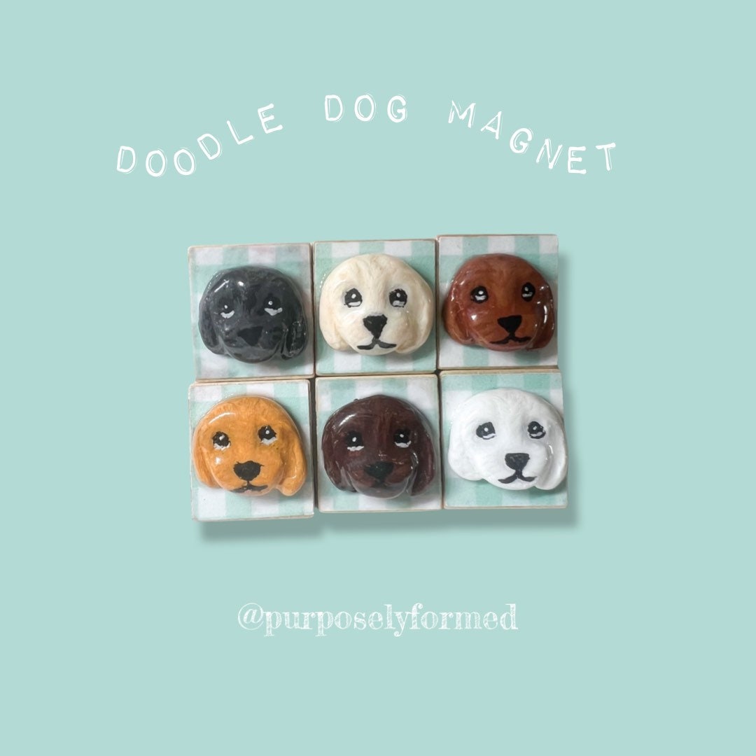 Cockapoo Magnet Doodle Dog Magnet Custom Made Dog Gift Goldendoodle Decor Cockapoo ...