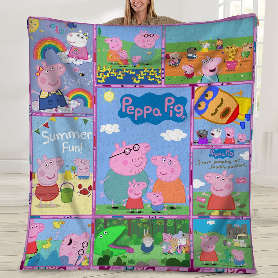 Personalized Peppa Pig Blanket Custom Peppa Pig Blankets Etsy