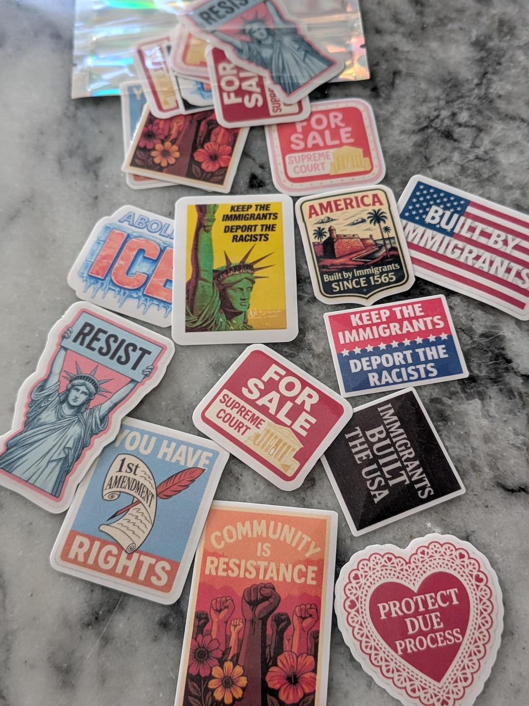 Liberalization Sticker Progressive Political Sticker Pack | Resist, Abolish ICE, Immigrant ...