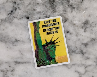 Anti-Racist Political Sticker – Waterproof Vinyl Decal