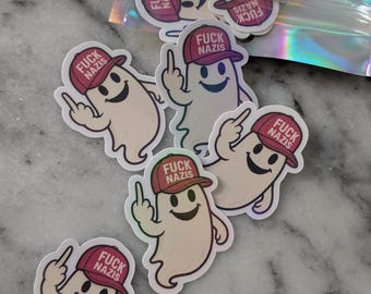 Anti-Hate Ghost Sticker | Funny Political Waterproof Vinyl (1.5")