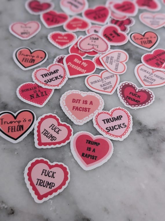 Anti Trump Stickers - 1 Inch Waterproof Vinyl Stickers - Fuck Trump Sticker Pack - Political Protest Stickers - Activist Decals