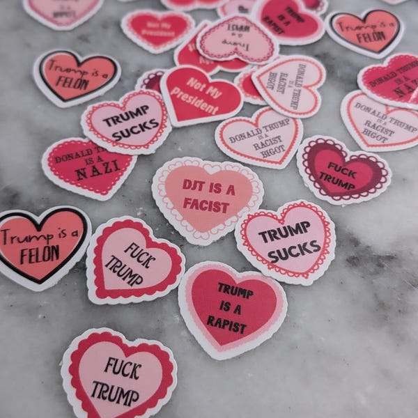 Anti-Trump-stickers - 1 inch waterdichte vinylstickers - Fuck Trump-stickerpakket - politieke proteststickers - activistische stickers