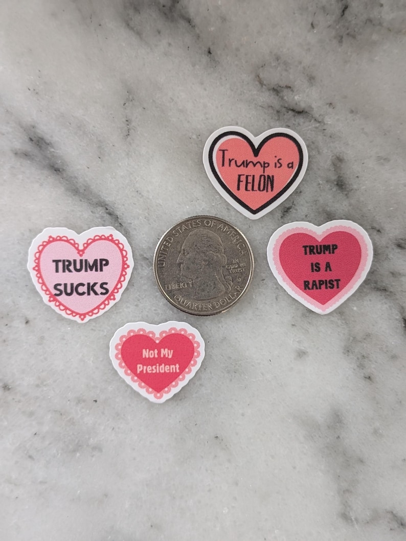 Naklejki antytrumpowe - 1-calowe wodoodporne naklejki winylowe - Pakiet naklejek "Fuck Trump" - Naklejki protestu politycznego - Naklejki aktywistów zdjęcie 2