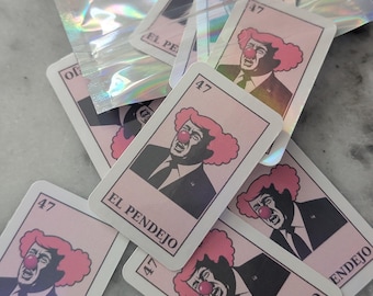 Waterproof Political Loteria Stickers El Pendejo Sticker Waterproof Dishwasher Safe Vinyl Activist Sticker Anti Trump Politics Sticker Pack