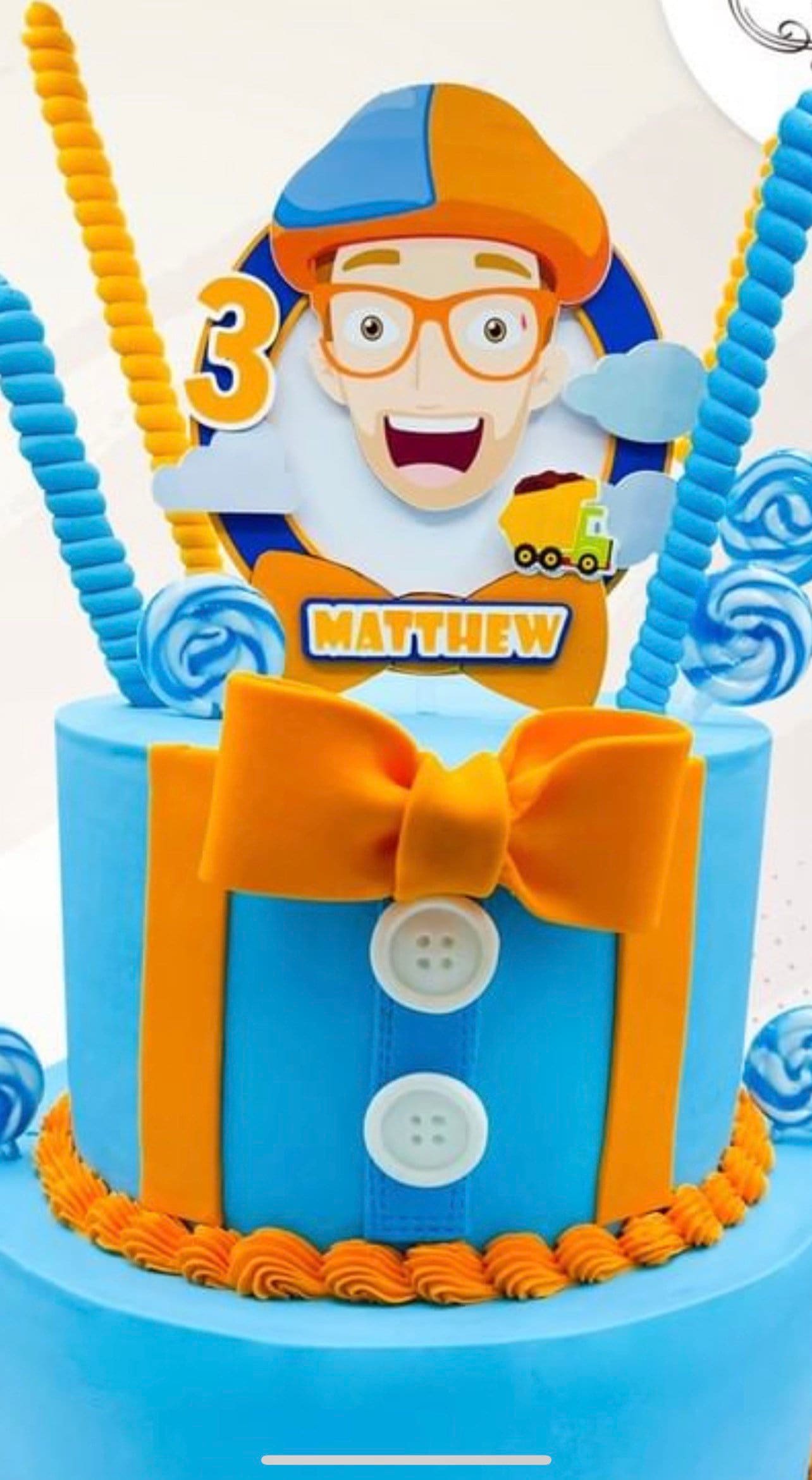 Blippi Party Cake Topper for Personalized Your Birthday - Etsy