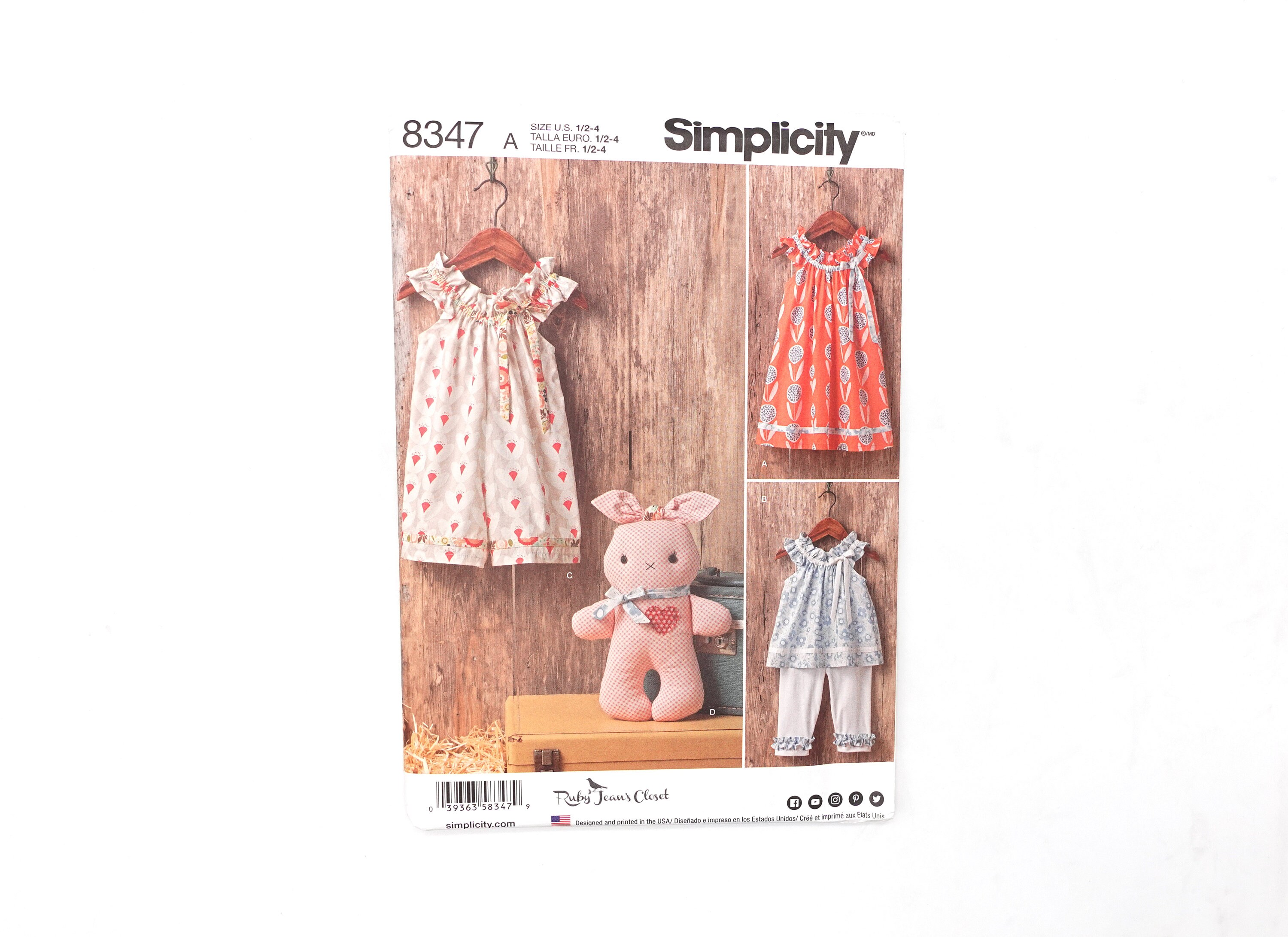 Little Red Simplicity Pattern Simplicity Little Girl Dress Pattern: Outfit Sewing Patterns, Size 1/2 ...