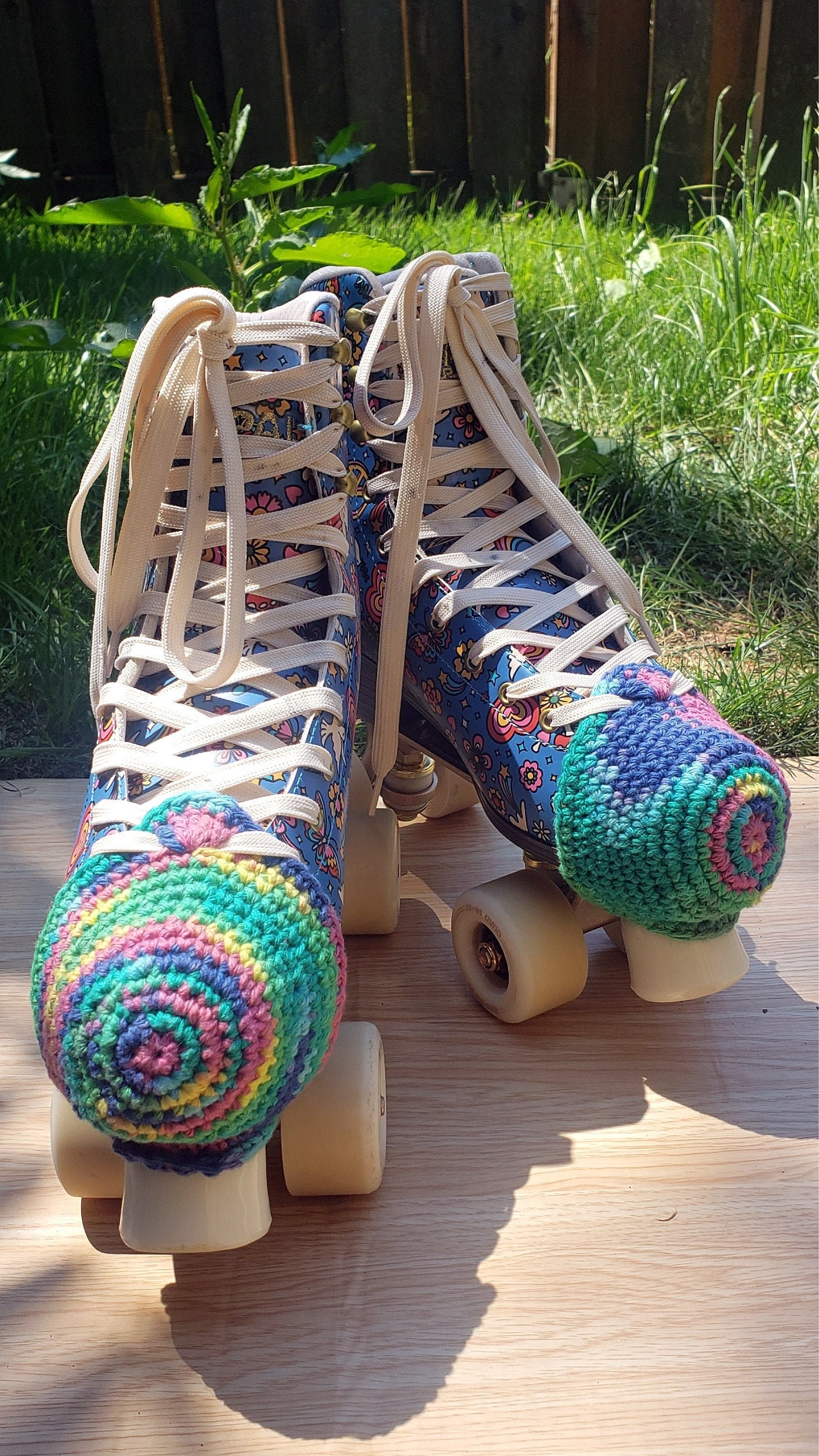 Crochet Rainbow TieDye Rollerskate Toeguards/Toecaps Etsy