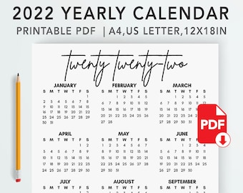 Yearly Calendars | Etsy