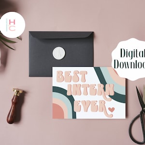 Beste Intern immer druckbare Grußkarte-Intern Card--Intern Danke
