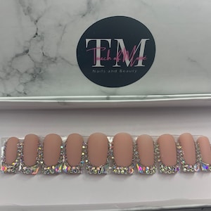 Bling French Tip Nails