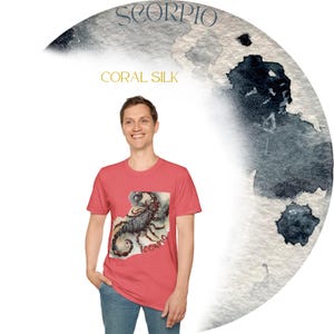 Skorpion Sternzeichen Unisex Softstyle T-Shirt, Horoskop Astrologie T-Shirt, Geschenk für Skorpion, Sternzeichen Zeichen Shirt, Astrologie Liebhaber Tee