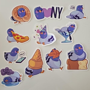 Niedliche Kawaii Tauben Sticker