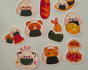 Cute Kawaii Onigiri Stickers
