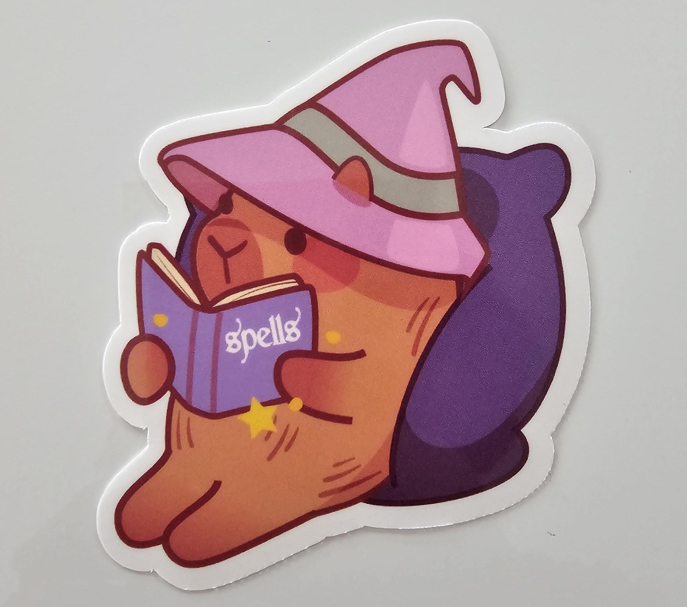 Cute Kawaii Witch/wizard Capybara Stickers Halloween - Etsy