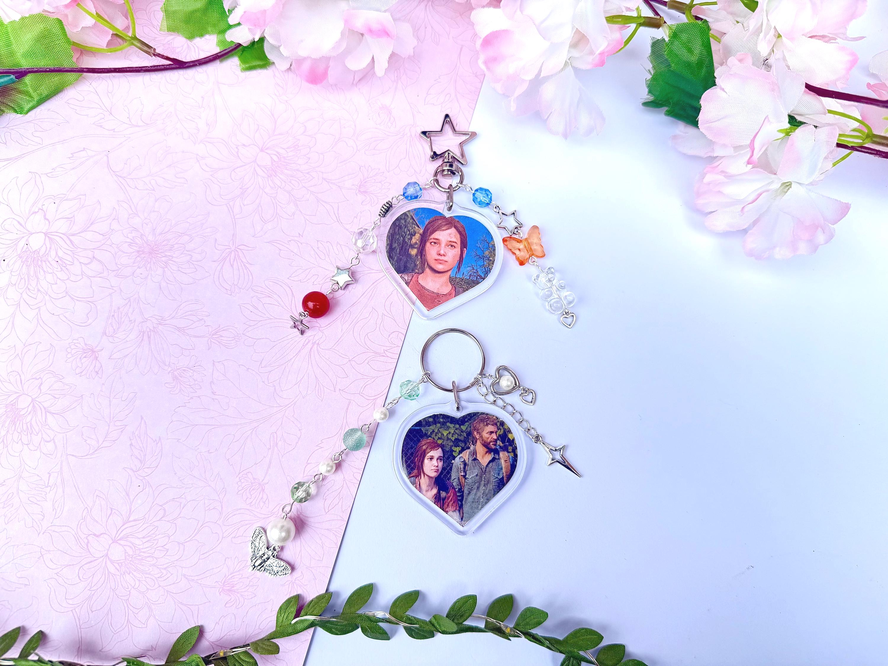 Ellie and Joel The Last of Us Handmade Bag Charm Trinket Keychains | Fanmade