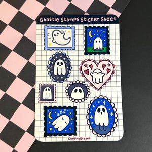 Ghost Stamp Stickers | Halloween Planner Stickers, Matte Vinyl