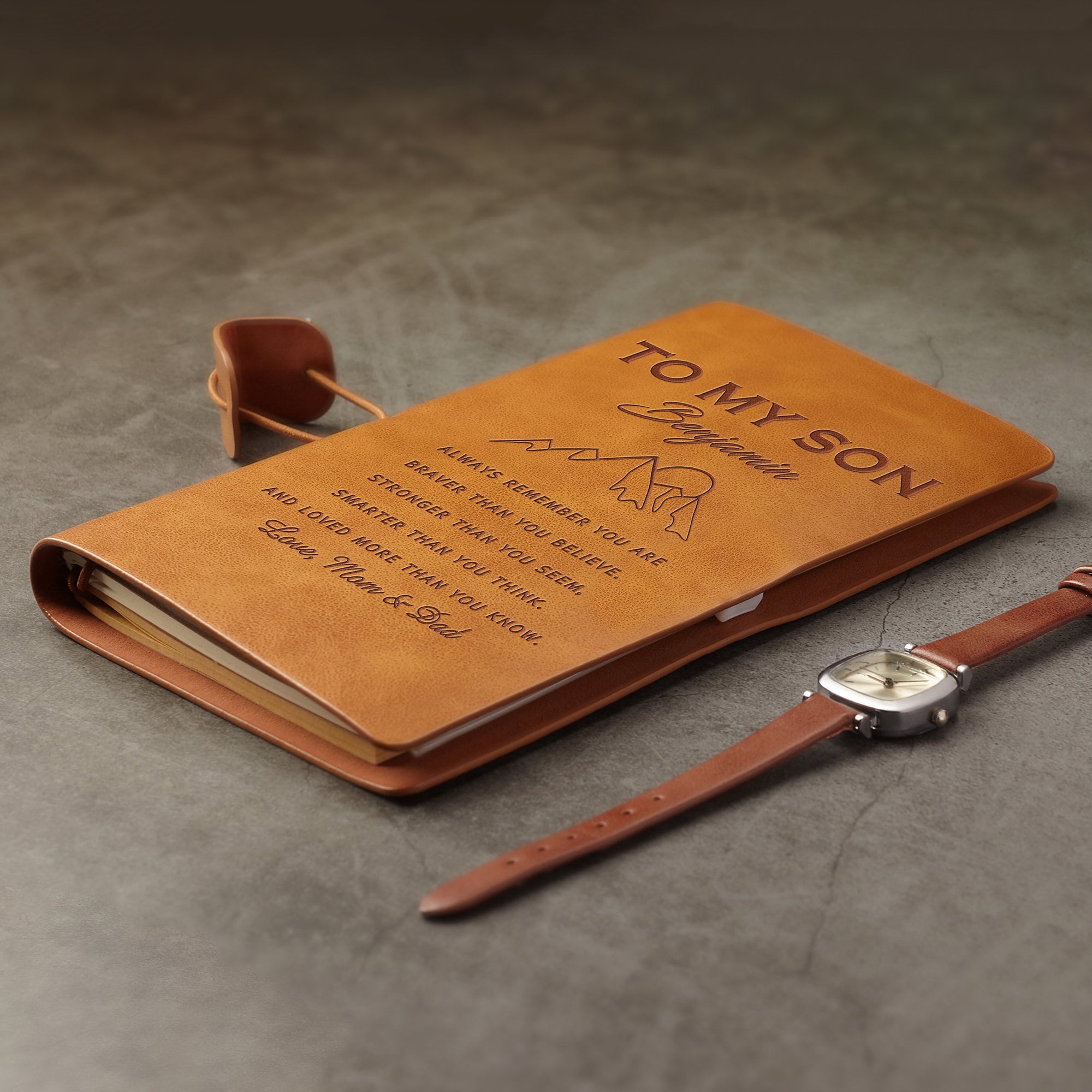Leather Journal for Son, Christmas Gift for Son from Mom, Personalized Notebook, To My Son Journal, Gift from Dad, Diary for Boys