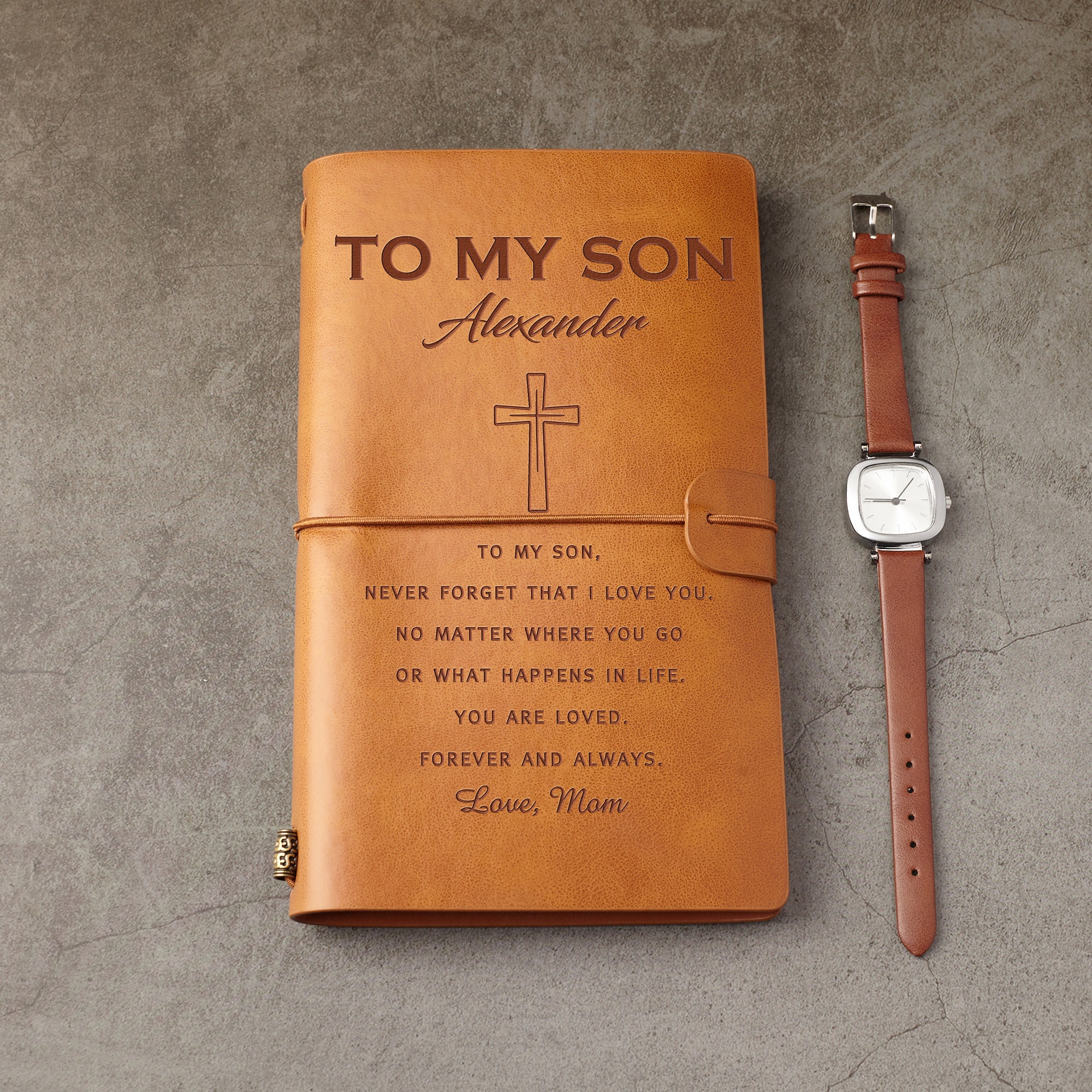 Leather Journal for Son, Christmas Gift for Son from Mom, Personalized Notebook, To My Son Journal, Gift from Dad, Diary for Boys