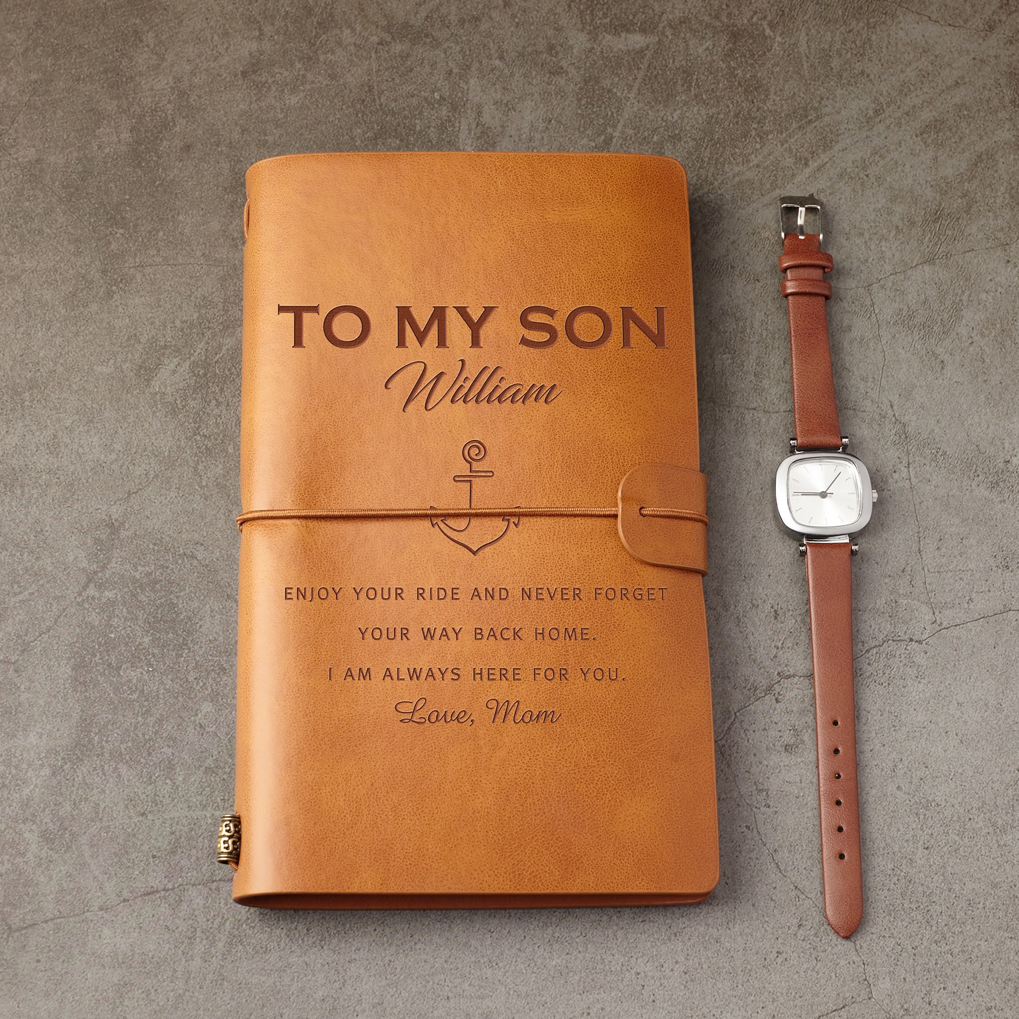 Leather Journal for Son, Christmas Gift for Son from Mom, Personalized Notebook, To My Son Journal, Gift from Dad, Diary for Boys