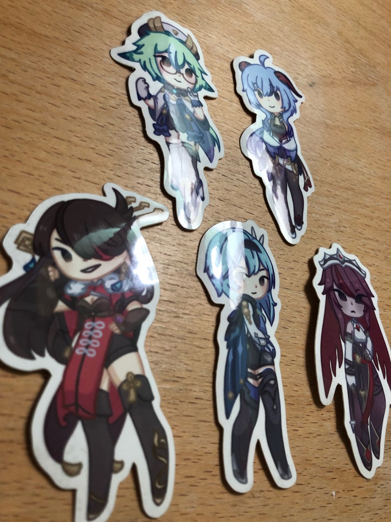 Ganyu Genshin Impact Vinyl Sticker Etsy