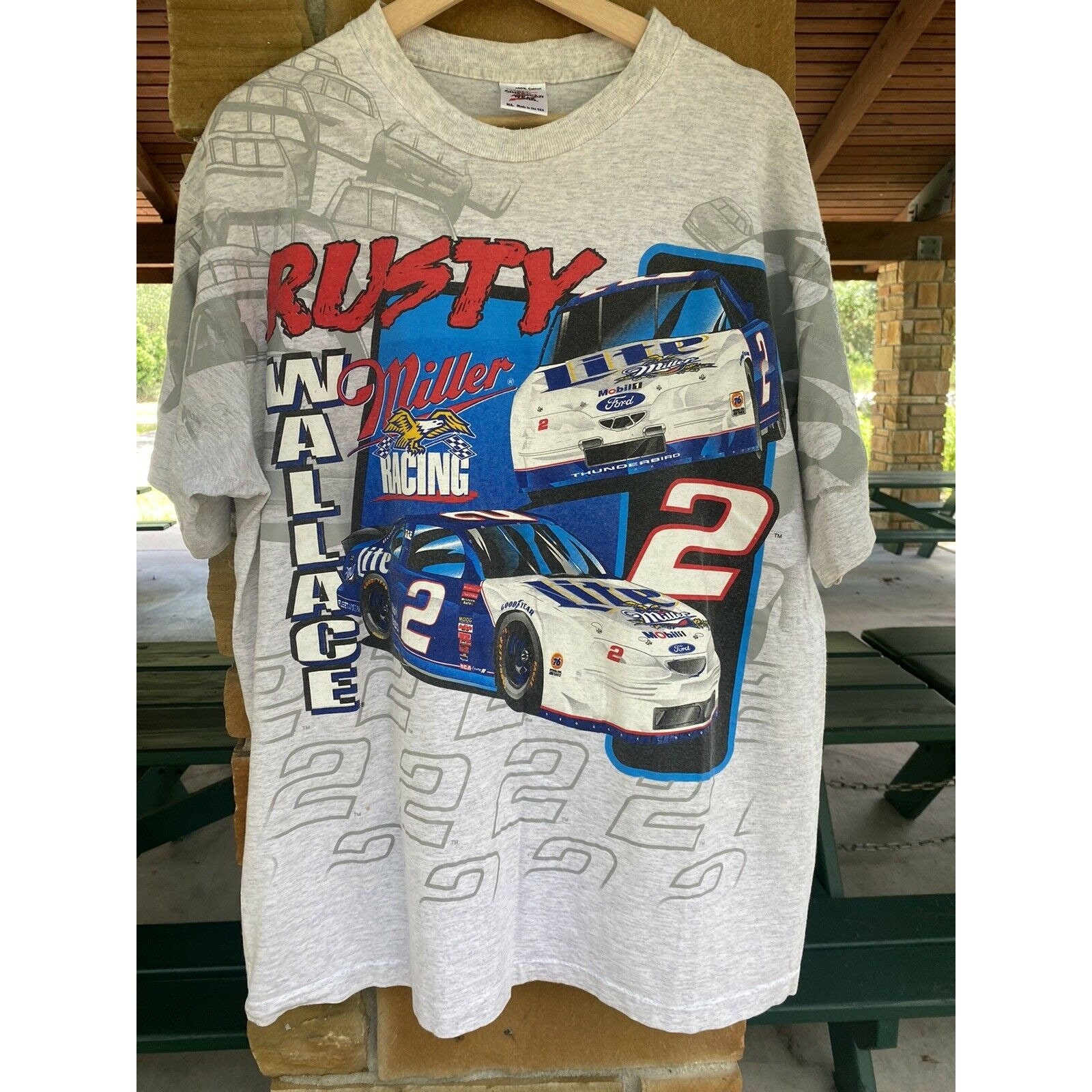 rusty wallace t shirt vintage