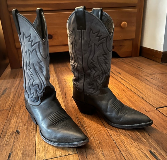 Justin women's black cowboy boots hotsell