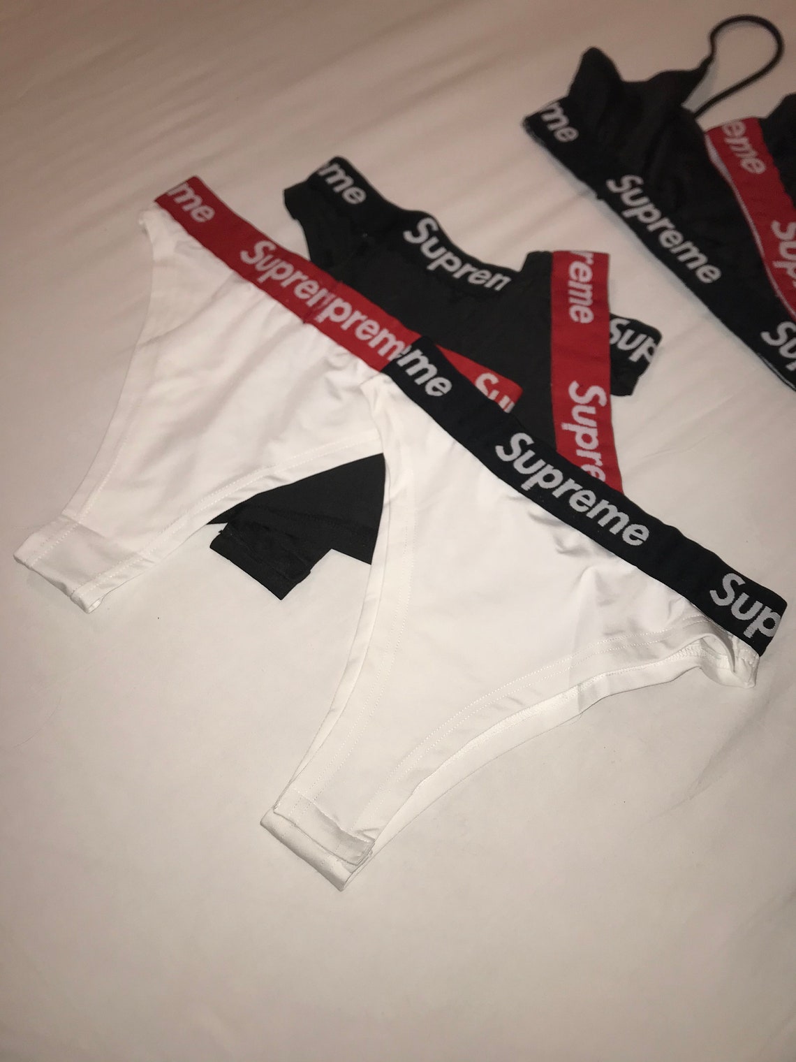 Supreme lingerie / underwear / bra & thong / panties custom Etsy