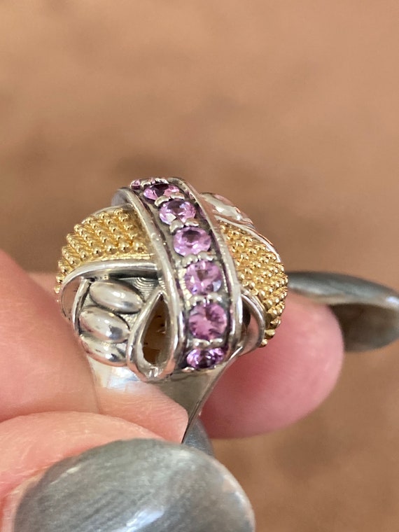 Vintage Lagos pink sapphire dome ring