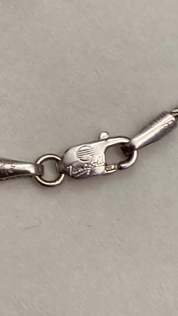 vintage 18k white gold chain necklace/ Tecnigold 18k white chain