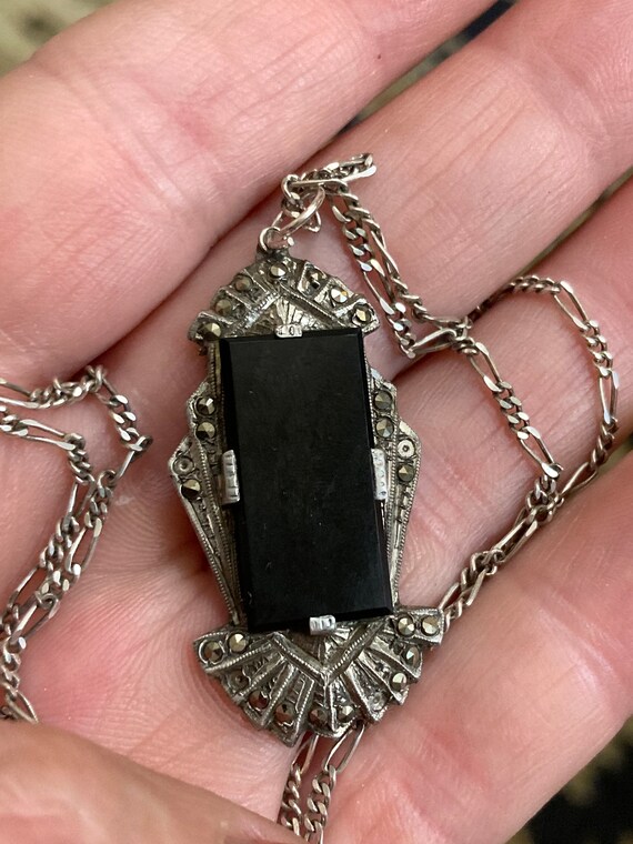 Vintage Silver Pendant, Unsigned Brighton, Abstract S… Gem