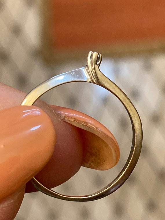 Vintage 10k diamond promise ring - image 1