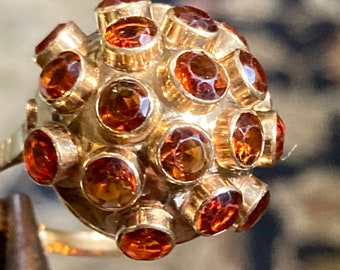 Vintage H. Stern Sputnik ring /multiple citrine ring