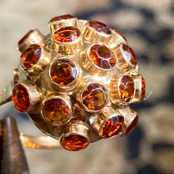 Vintage H. Stern Sputnik ring /multiple citrine ring