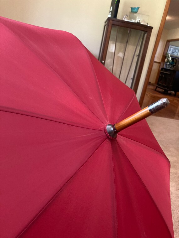 Vintage London Fog umbrella/red umbrella Gem