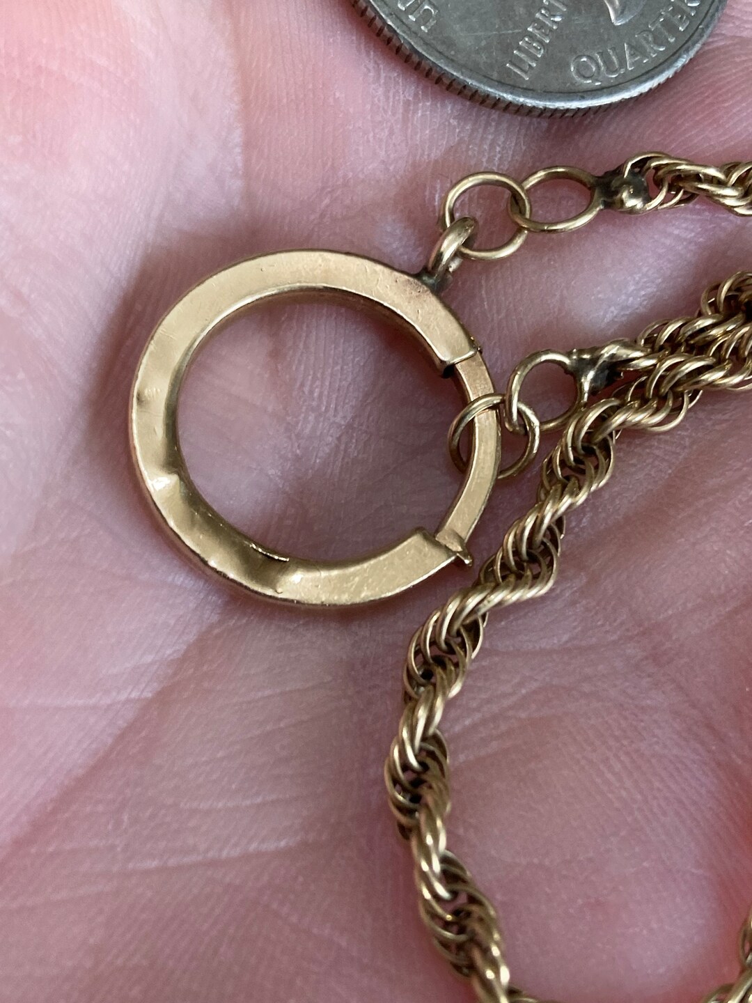 Vintage 14k Gold Chain Pocket Watch Etsy