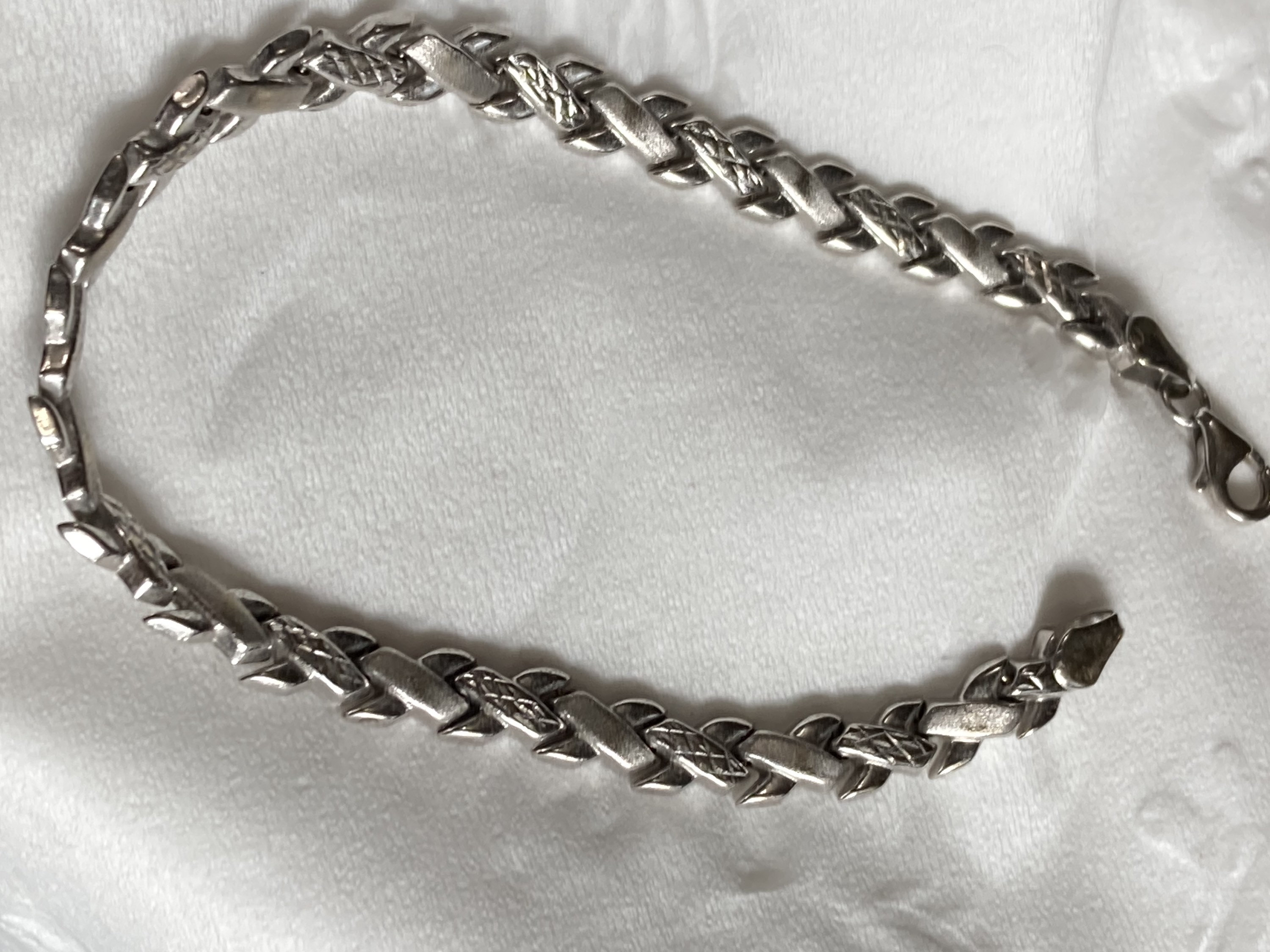 10k White Gold Bracelet Stamped Turkey Au10k Etsy