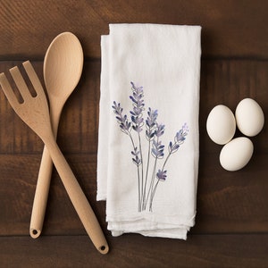 Lavender Flour Sack Tea Towel