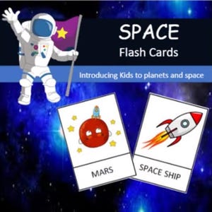 Space Flash cards for kids