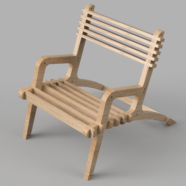 CNC Chair Design CNC furniture Outdoor lounge chair DXF Files
