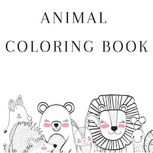 Libro da colorare sugli animali per bambini
