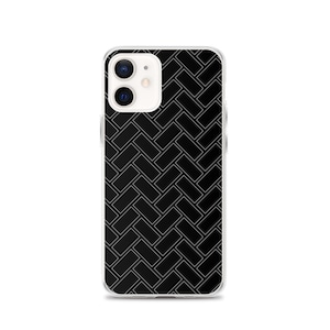 Minimalist Black Brick Pattern iPhone Case