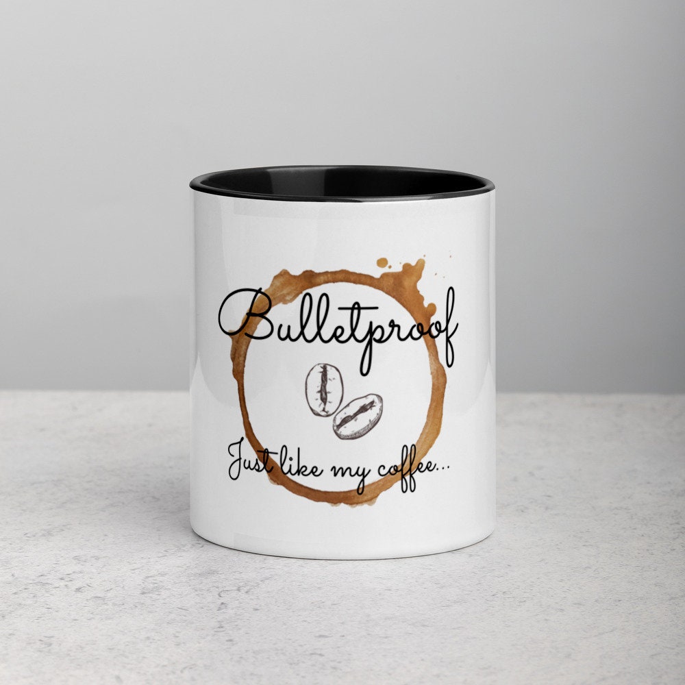 Bulletproof Coffee Mug With Colored Handle and Interior Etsy UK