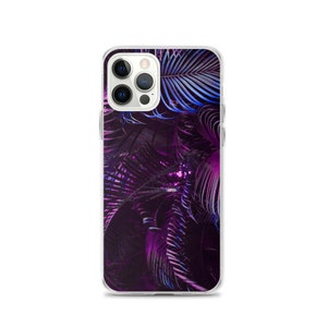 Moody Palm Leaves Pattern iPhone Case