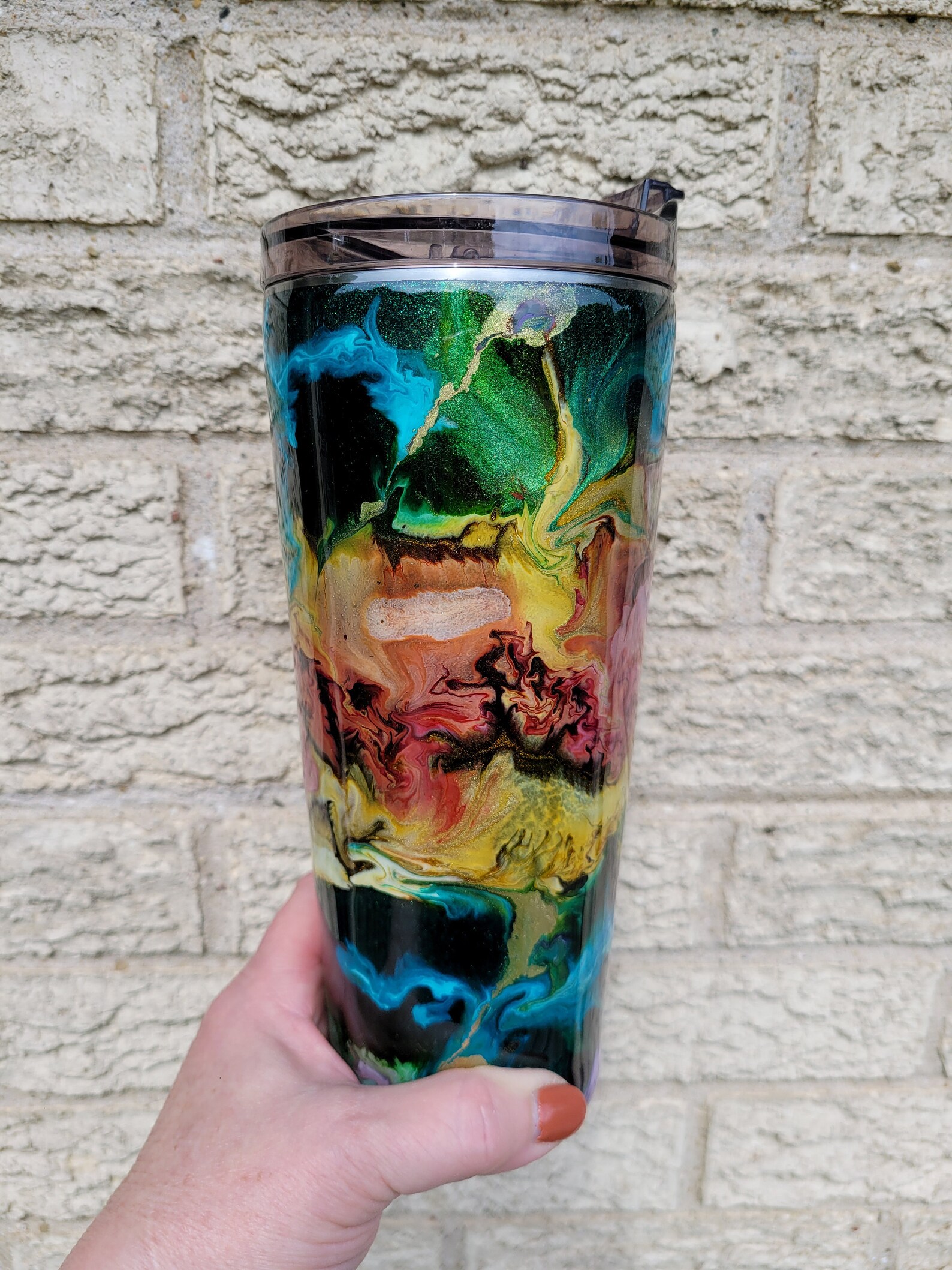 Insulated Tumbler Hand Decorated Tumbler/Cup Stainless Steel Etsy