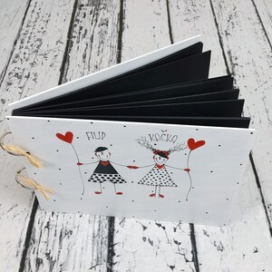 Personalised Hand Painted Wooden Photo Album, Guest Book Alternative, Modern Wedding Guest Book, Personalized Guest Book, Custom Guest Book